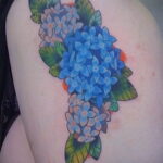 Фото татуировки цветок гортензия 31.03.2021 №128 - tattoo hydrangea - tatufoto.com