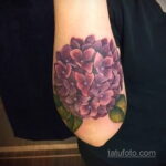 Фото татуировки цветок гортензия 31.03.2021 №131 - tattoo hydrangea - tatufoto.com