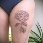Фото татуировки цветок гортензия 31.03.2021 №134 - tattoo hydrangea - tatufoto.com