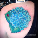Фото татуировки цветок гортензия 31.03.2021 №148 - tattoo hydrangea - tatufoto.com