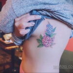 Фото татуировки цветок гортензия 31.03.2021 №149 - tattoo hydrangea - tatufoto.com