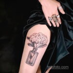 Фото татуировки цветок гортензия 31.03.2021 №150 - tattoo hydrangea - tatufoto.com