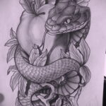 Эскиз для татуировки с яблоком 03.03.2021 №001 - apple tattoo sketches - tatufoto.com