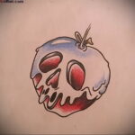 Эскиз для татуировки с яблоком 03.03.2021 №008 - apple tattoo sketches - tatufoto.com