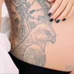 Фото беременная с тату 19.04.2021 №004 - pregnant tattoo - tatufoto.com