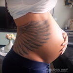 Фото беременная с тату 19.04.2021 №010 - pregnant tattoo - tatufoto.com