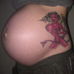 Фото беременная с тату 19.04.2021 №026 - pregnant tattoo - tatufoto.com