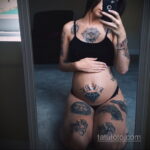 Фото беременная с тату 19.04.2021 №030 - pregnant tattoo - tatufoto.com
