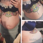 Фото беременная с тату 19.04.2021 №038 - pregnant tattoo - tatufoto.com