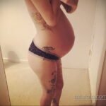 Фото беременная с тату 19.04.2021 №052 - pregnant tattoo - tatufoto.com