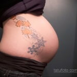 Фото беременная с тату 19.04.2021 №060 - pregnant tattoo - tatufoto.com