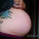 Фото беременная с тату 19.04.2021 №063 - pregnant tattoo - tatufoto.com
