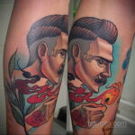 Фото интересного рисунка мужской тату 05.04.2021 №005 - male tattoo - tatufoto.com