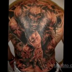 Фото татуировки с оборотнем 01.04.2021 №008 - werewolf tattoo - tatufoto.com