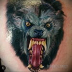 Фото татуировки с оборотнем 01.04.2021 №016 - werewolf tattoo - tatufoto.com