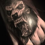 Фото татуировки с оборотнем 01.04.2021 №025 - werewolf tattoo - tatufoto.com