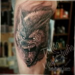 Фото татуировки с оборотнем 01.04.2021 №036 - werewolf tattoo - tatufoto.com