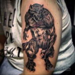 Фото татуировки с оборотнем 01.04.2021 №039 - werewolf tattoo - tatufoto.com