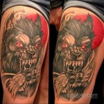 Фото татуировки с оборотнем 01.04.2021 №040 - werewolf tattoo - tatufoto.com