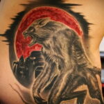 Фото татуировки с оборотнем 01.04.2021 №051 - werewolf tattoo - tatufoto.com