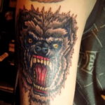 Фото татуировки с оборотнем 01.04.2021 №052 - werewolf tattoo - tatufoto.com