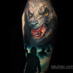 Фото татуировки с оборотнем 01.04.2021 №058 - werewolf tattoo - tatufoto.com