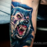 Фото татуировки с оборотнем 01.04.2021 №073 - werewolf tattoo - tatufoto.com