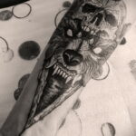 Фото татуировки с оборотнем 01.04.2021 №088 - werewolf tattoo - tatufoto.com