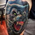 Фото татуировки с оборотнем 01.04.2021 №091 - werewolf tattoo - tatufoto.com