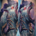 Фото татуировки с оборотнем 01.04.2021 №109 - werewolf tattoo - tatufoto.com