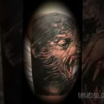 Фото татуировки с оборотнем 01.04.2021 №117 - werewolf tattoo - tatufoto.com