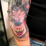 Фото татуировки с оборотнем 01.04.2021 №118 - werewolf tattoo - tatufoto.com