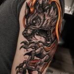 Фото татуировки с оборотнем 01.04.2021 №121 - werewolf tattoo - tatufoto.com
