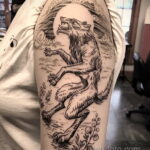 Фото татуировки с оборотнем 01.04.2021 №122 - werewolf tattoo - tatufoto.com