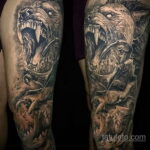 Фото татуировки с оборотнем 01.04.2021 №124 - werewolf tattoo - tatufoto.com