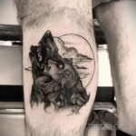 Фото татуировки с оборотнем 01.04.2021 №136 - werewolf tattoo - tatufoto.com