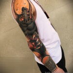 Фото татуировки с оборотнем 01.04.2021 №138 - werewolf tattoo - tatufoto.com
