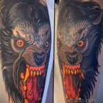 Фото татуировки с оборотнем 01.04.2021 №141 - werewolf tattoo - tatufoto.com