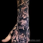 Фото татуировки с оборотнем 01.04.2021 №145 - werewolf tattoo - tatufoto.com
