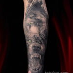 Фото татуировки с оборотнем 01.04.2021 №150 - werewolf tattoo - tatufoto.com