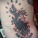 Фото татуировки с оборотнем 01.04.2021 №159 - werewolf tattoo - tatufoto.com