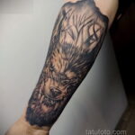 Фото татуировки с оборотнем 01.04.2021 №165 - werewolf tattoo - tatufoto.com