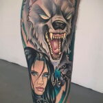 Фото татуировки с оборотнем 01.04.2021 №170 - werewolf tattoo - tatufoto.com