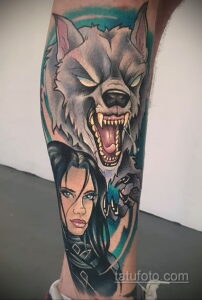 Фото татуировки с оборотнем 01.04.2021 №170 - werewolf tattoo - tatufoto.com