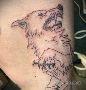 Фото татуировки с оборотнем 01.04.2021 №172 - werewolf tattoo - tatufoto.com