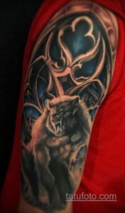 Фото татуировки с оборотнем 01.04.2021 №173 - werewolf tattoo - tatufoto.com