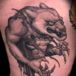 Фото татуировки с оборотнем 01.04.2021 №174 - werewolf tattoo - tatufoto.com