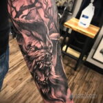 Фото татуировки с оборотнем 01.04.2021 №175 - werewolf tattoo - tatufoto.com