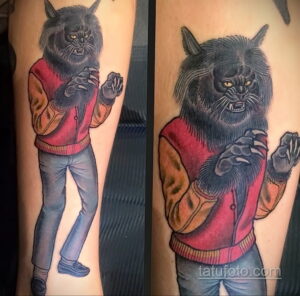Фото татуировки с оборотнем 01.04.2021 №179 - werewolf tattoo - tatufoto.com