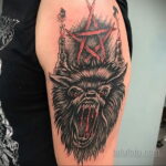 Фото татуировки с оборотнем 01.04.2021 №184 - werewolf tattoo - tatufoto.com